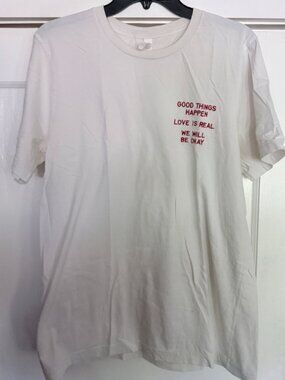 AdamJK Good Things Happen Embroidered T-Shirt